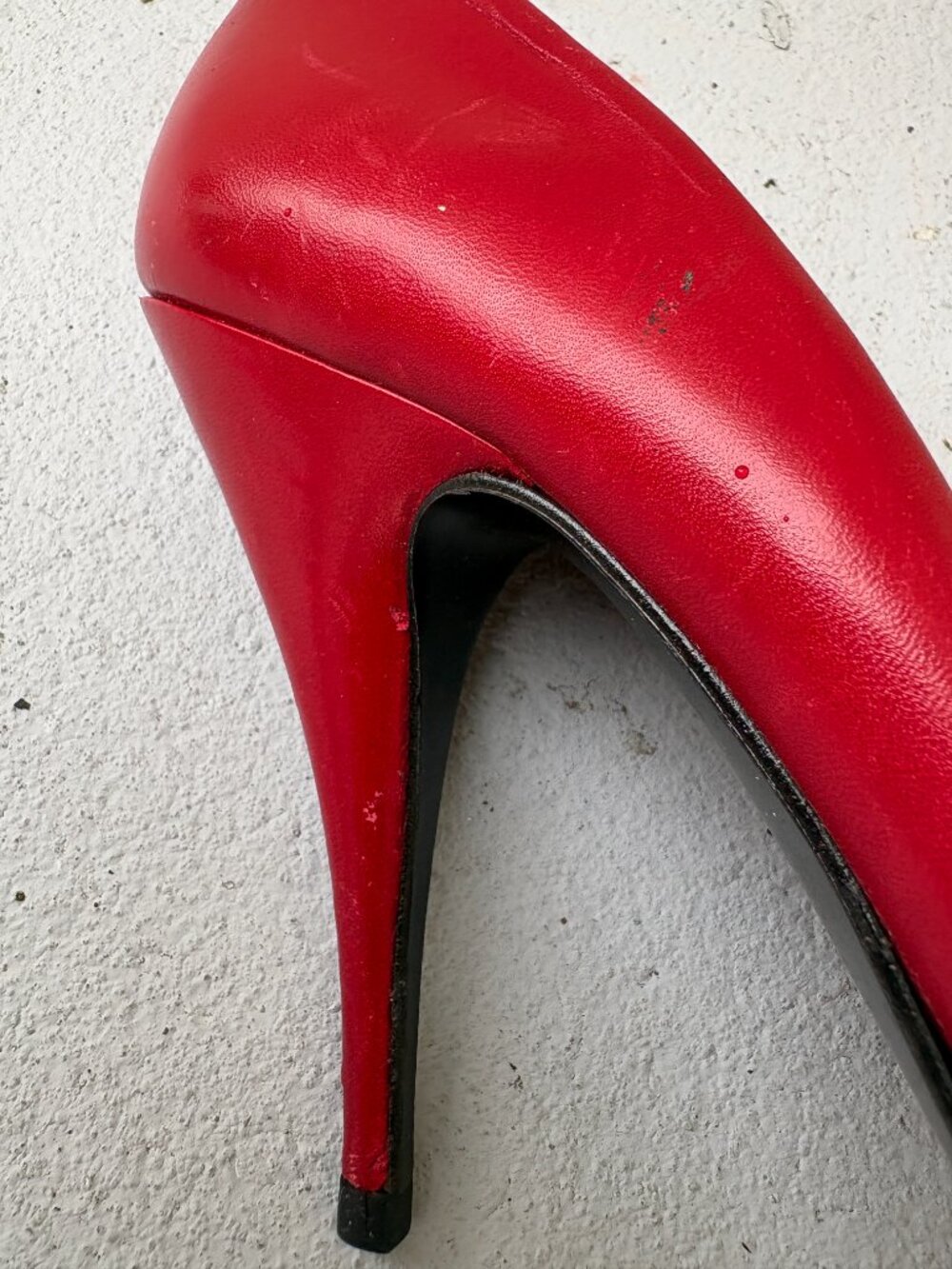 Dolcis Women's Size 9 M Red Leather Pointed Toe High Heel Pumps Stiletto - Picture 9 of 11